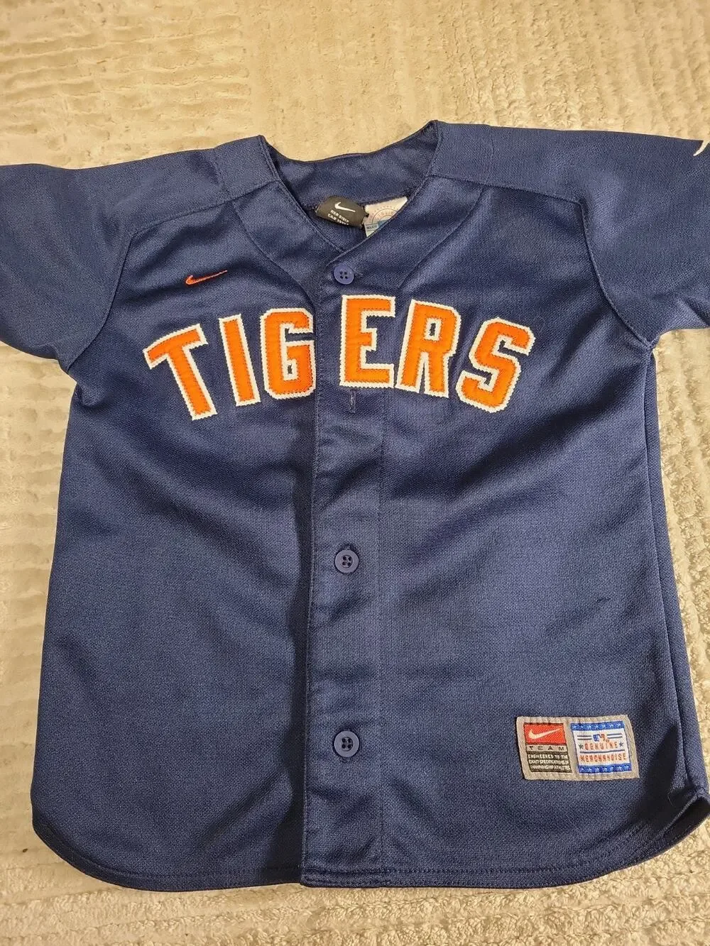 Nike Detroit Tigers Jersey baseball MLB Youth Size 4T Kids Toddlers Boys Child